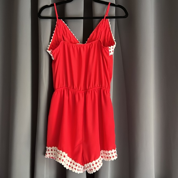 Red Romper — Peach Love - Picture 2 of 3